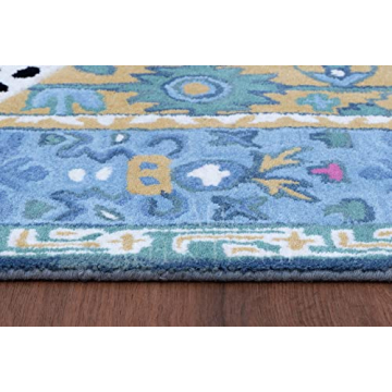 Allen Home Hand Crafted Wool Rugs | Area Carpets Suitable for Living Room, Bedroom, Dining Room | Traditional Rugs | Natural Latex Backing with 100% Cotton | 5’ x 8’ | Octavia Leopard