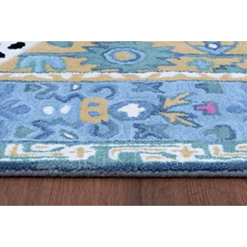 Allen Home Hand Crafted Wool Rugs | Area Carpets Suitable for Living Room, Bedroom, Dining Room | Traditional Rugs | Natural Latex Backing with 100% Cotton | 5’ x 8’ | Octavia Leopard