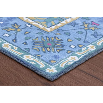 Allen Home Hand Crafted Wool Rugs | Area Carpets Suitable for Living Room, Bedroom, Dining Room | Traditional Rugs | Natural Latex Backing with 100% Cotton | 5’ x 8’ | Octavia Leopard