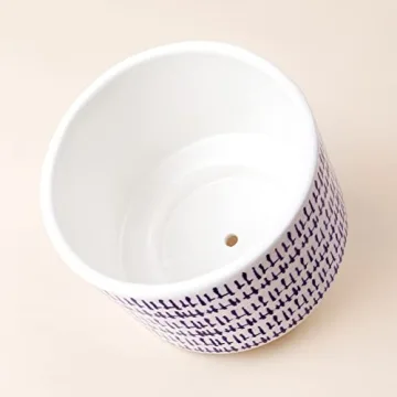 LA JOLIE MUSE Blue Planter with Stand for Indoor Decor