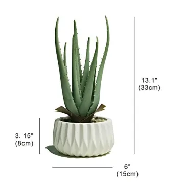 Suntimber Aloe Artificial Plant in Elegant Ceramic Pot