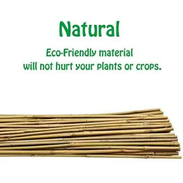 Mininfa Natural Bamboo Stakes 6 Feet, Eco-Friendly Garden Stakes, Plant Stakes Supports Climbing for...