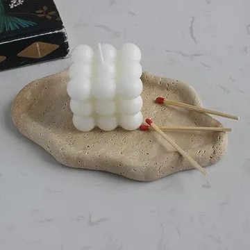 Stylish Real Travertine Cloud Tray for Elegant Home Décor