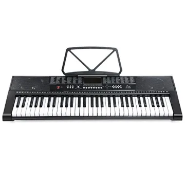 61-Key USB Music Keyboard Bundle with Stand & Stool for Beginners