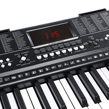 61-Key USB Music Keyboard Bundle with Stand & Stool for Beginners