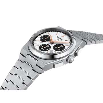 Tissot Mens PRX Automatic Chronograph 316L Stainless Steel case Automatic Watches, Grey, Stainless Steel, 13 (T1374271101100)