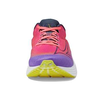 Mizuno Women's Wave Rebellion Flash Running Shoe, High/Vis Pink/Ombre Blue, 8