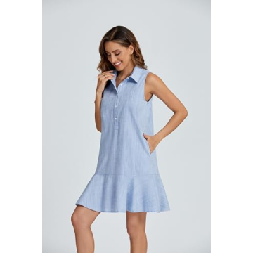 Kedera Women's Tunic Shirt Mini Dress for Summer Style