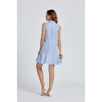 Kedera Women's Tunic Shirt Mini Dress for Summer Style