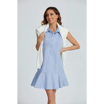 Kedera Women's Tunic Shirt Mini Dress for Summer Style