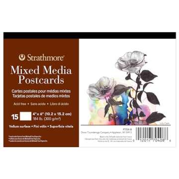 Strathmore Mixed Media Postcard Pad, 4x6 inches, 10 Pack, Envelopes Included - Custom Greeting Cards...