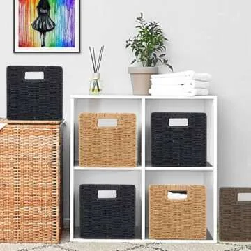 Ukontagood 6 Pack 8.7 Inch Wicker Baskets - Organizing and Decor Solutions