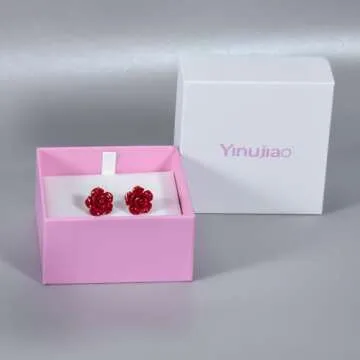 Stunning 925 Sterling Silver Floral Stud Earrings