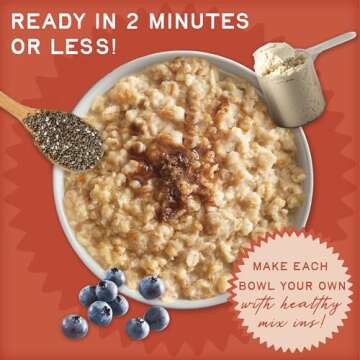 Better Oats 100 Calorie Maple and Brown Sugar Oatmeal Packets, 100 Calorie Oatmeal Pouches, 90 Second Instant Oatmeal with Flax Seeds and Rolled Oats, Pack of 6, 9.8 OZ Pack