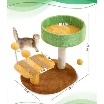 Cat Scratching Post with Bed for Kittens - Small Cat Tree