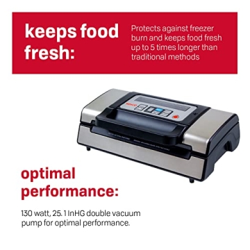 Nesco Deluxe Food Vacuum Sealer 130 Watts with Kit Bags