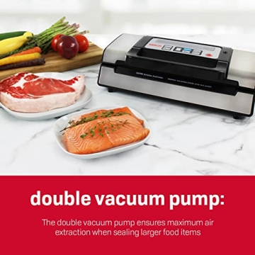 Nesco Deluxe Food Vacuum Sealer 130 Watts with Kit Bags