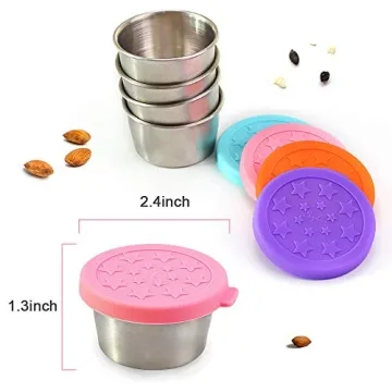 SOPHICO Leakproof Stainless Steel Sauce Containers for Kids