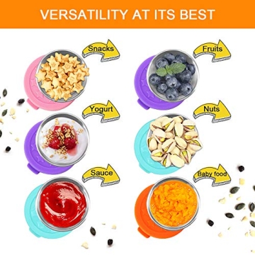 SOPHICO Leakproof Stainless Steel Sauce Containers for Kids