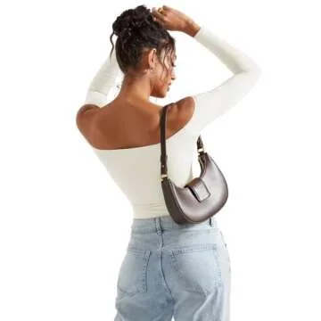 SUUKSESS Women Off the Shoulder Long Sleeve Bodysuit Top Double Lined Sexy Thong Bodysuits Shirts (White,M)