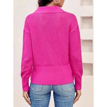 Stylish Doshoop Half Zip Pullover Sweater for Women