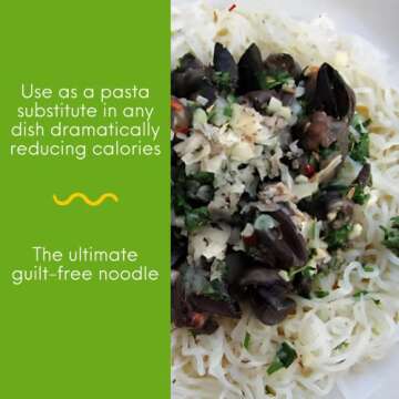 Miracle Noodle Angel Hair Pasta - Plant Based Shirataki Noodles, Konjac Noodles, Vegan, Gluten-Free,...