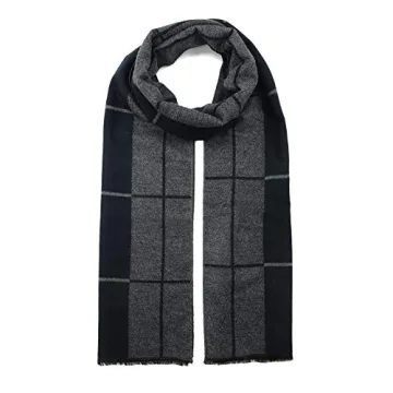 Men's Cashmere Plaid Soft Scarf - Winter Fashion