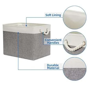 Temary Baskets 2 Pack Decorative Organizing Storage