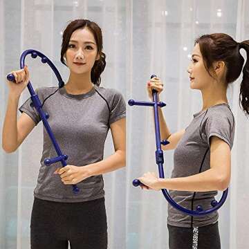 Docilaso Back and Neck Massager for Trigger Point Pain Relief and Self Massage Therapy