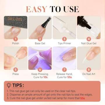 Strong Adhesive UNA GELLA Nail Glue for Professional Results