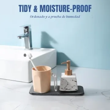 Plentio Fast Drying Diatomite Tray for Stylish Organization