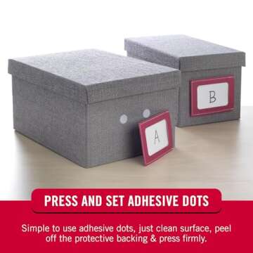 VELCRO Brand Dots with Adhesive | 250pk, Black | Small 1/2 Inch Circles | Sticky Back Round Dots for Secure Mounting in Office, School or Home (VEL-30868-AMS)