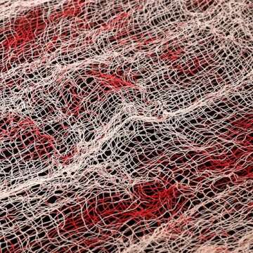 Moon Boat 364” x 30” Halloween Decorations Red Creepy Cloth Plus Spider Web - Hallowmas Haunted House Cheesecloth Indoor Outdoor Party Decor