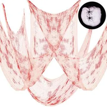 Halloween Decorations Red Creepy Cloth Plus Spider Web