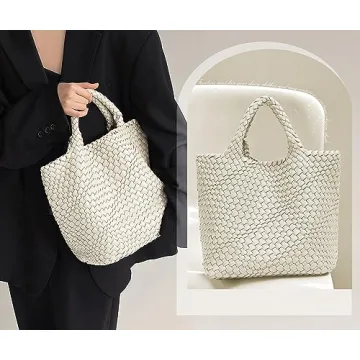 Stylish KALIDI Woven Tote Bag for Women - Large Capacity