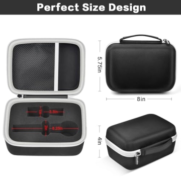 Microphone Case Compatible with Shure SM58/ SM57/ PGA48/ SM58S/ BETA 58A/ PGA58 Cardioid Dynamic Vocal Microphones, Handheld Mic Karaoke Tool Storage for A25D Stand Adapter and Cable - Box Only -Black