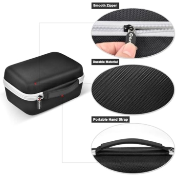 Microphone Case Compatible with Shure SM58/ SM57/ PGA48/ SM58S/ BETA 58A/ PGA58 Cardioid Dynamic Vocal Microphones, Handheld Mic Karaoke Tool Storage for A25D Stand Adapter and Cable - Box Only -Black