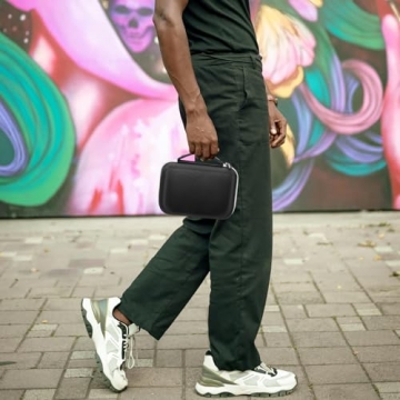 Microphone Case Compatible with Shure SM58/ SM57/ PGA48/ SM58S/ BETA 58A/ PGA58 Cardioid Dynamic Vocal Microphones, Handheld Mic Karaoke Tool Storage for A25D Stand Adapter and Cable - Box Only -Black