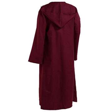 LHJ Men Tunic Hooded Robe for Halloween Cosplay Costume