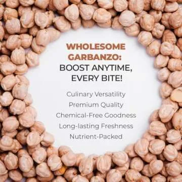 Pride Of India - Indian Whole White Garbanzo Beans 10mm - Protein & Fiber Rich Kabuli Chana, 1.5 Pound Jar