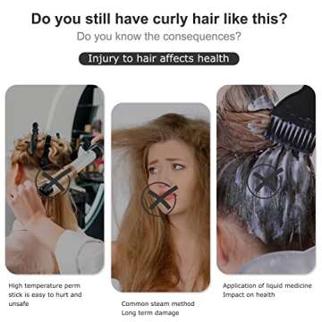 Ailevant Heatless Curling Rod Headband, Heatless Curls Ribbon, Heatless Hair Curler for Long Hair, Ho Heat Hair Rollers for Natural Waves, Sleeping Overnight Hair Waver Hair Curling Kit (black)