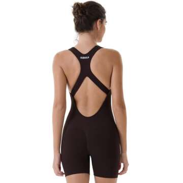 AUROLA Power Romper for Women Workout Yoga Gym Seamless One Piece Racerback Jumpsuit Tummy Control Padded Sports Bra,M