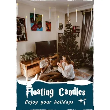 Leejec Floating Candles with Magic Wand for Events