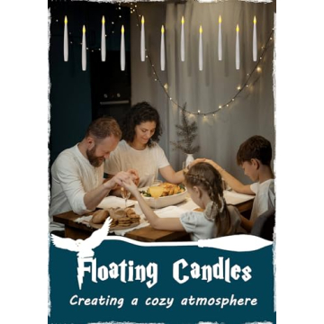 Leejec Floating Candles with Magic Wand for Events