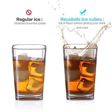 Reusable Ice Cubes - 60 Pcs for Non-Diluted Drinks