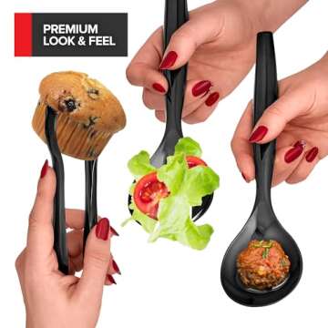 Durable 18 Count Disposable Serving Utensils Set