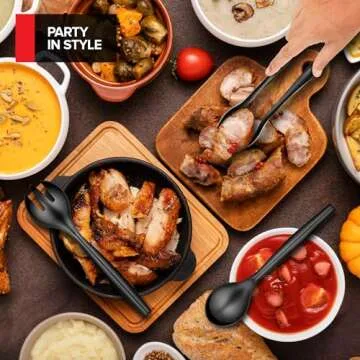 Durable 18 Count Disposable Serving Utensils Set