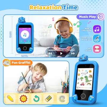 Kids Smart Phone Toys for Boys Age 3-10