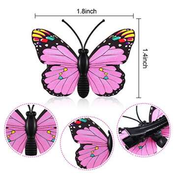 Colorful Butterfly Hair Clips Pack of 24 for All Occasions