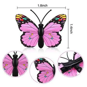 Colorful Butterfly Hair Clips Pack of 24 for All Occasions